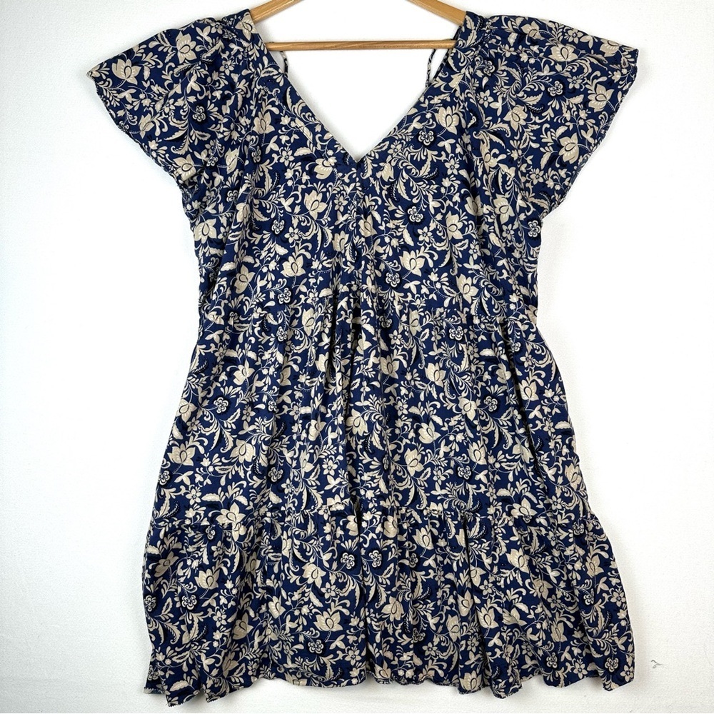 Old Navy Floral Flutter Sleeve Tiered Dress Cottagecore